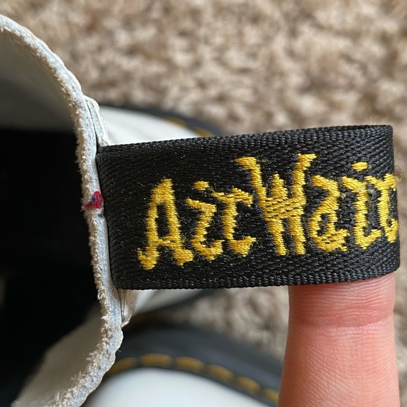 Super cute white platform Dr Marten boots! Size 5 but they run large. - Picture 3 of 4